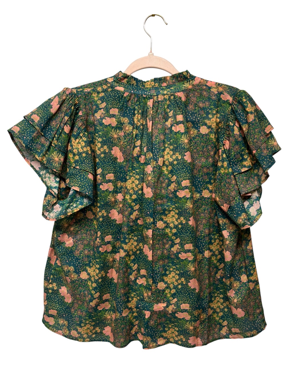 Nwt | Trovata Birds Of Paradis | Clover Flutter Sleeve Blouse — image 2 of 4